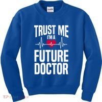 Trust Me I'm A Future Doctor Funny Medical School Gift Kids Sweatshirt thumb 0