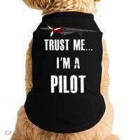 Trust Me I'm A Pilot Funny Aviation Flying Gift Doggie Tank thumb 0