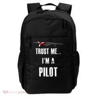 Trust Me I'm A Pilot Funny Aviation Flying Gift Backpack thumb 0