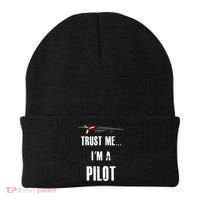 Trust Me I'm A Pilot Funny Aviation Flying Gift Beanie thumb 0