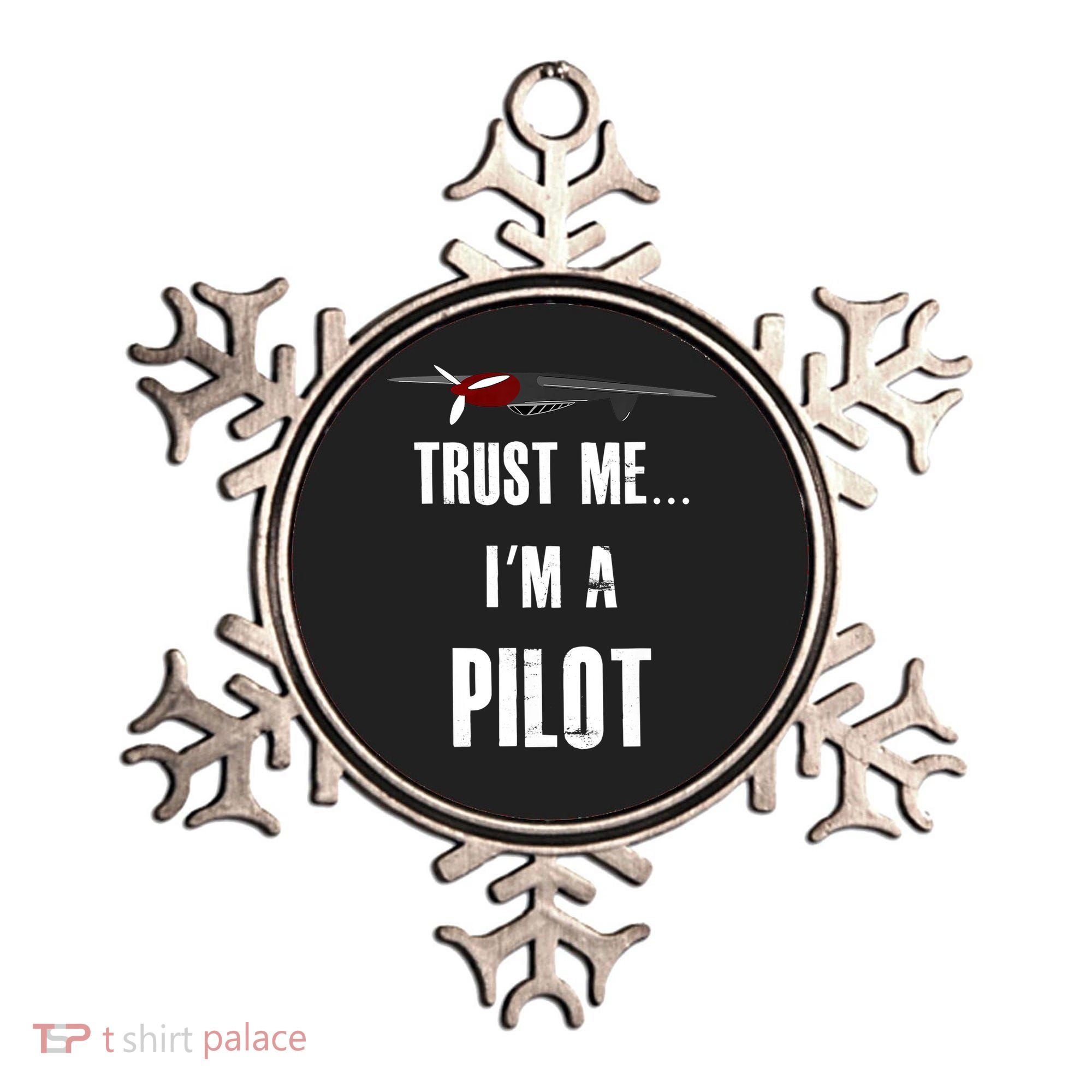 Trust Me I'm A Pilot Funny Aviation Flying Gift Ornament