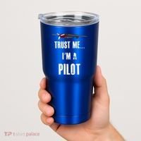 Trust Me I'm A Pilot Funny Aviation Flying Gift Tumbler thumb 2