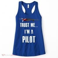 Trust Me I'm A Pilot Funny Aviation Flying Gift Women's Tank Top thumb 0