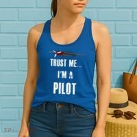 Trust Me I'm A Pilot Funny Aviation Flying Gift Women's Tank Top thumb 2