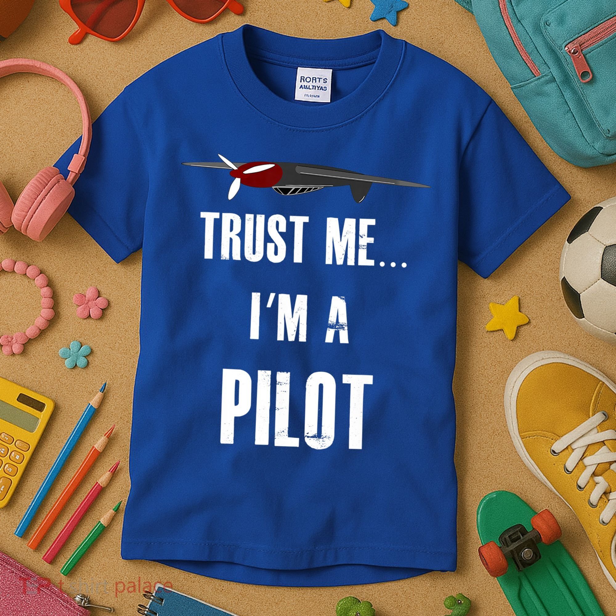 Trust Me I'm A Pilot Funny Aviation Flying Gift Kids T-Shirt