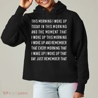 This Morning I Woke Up Today Funny Trending Meme Ladies Heavyweight Boxy Pullover Hoodie thumb 0