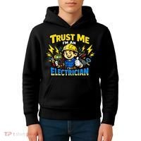 Trust Me I Am An Electrician Kids Hoodie thumb 4