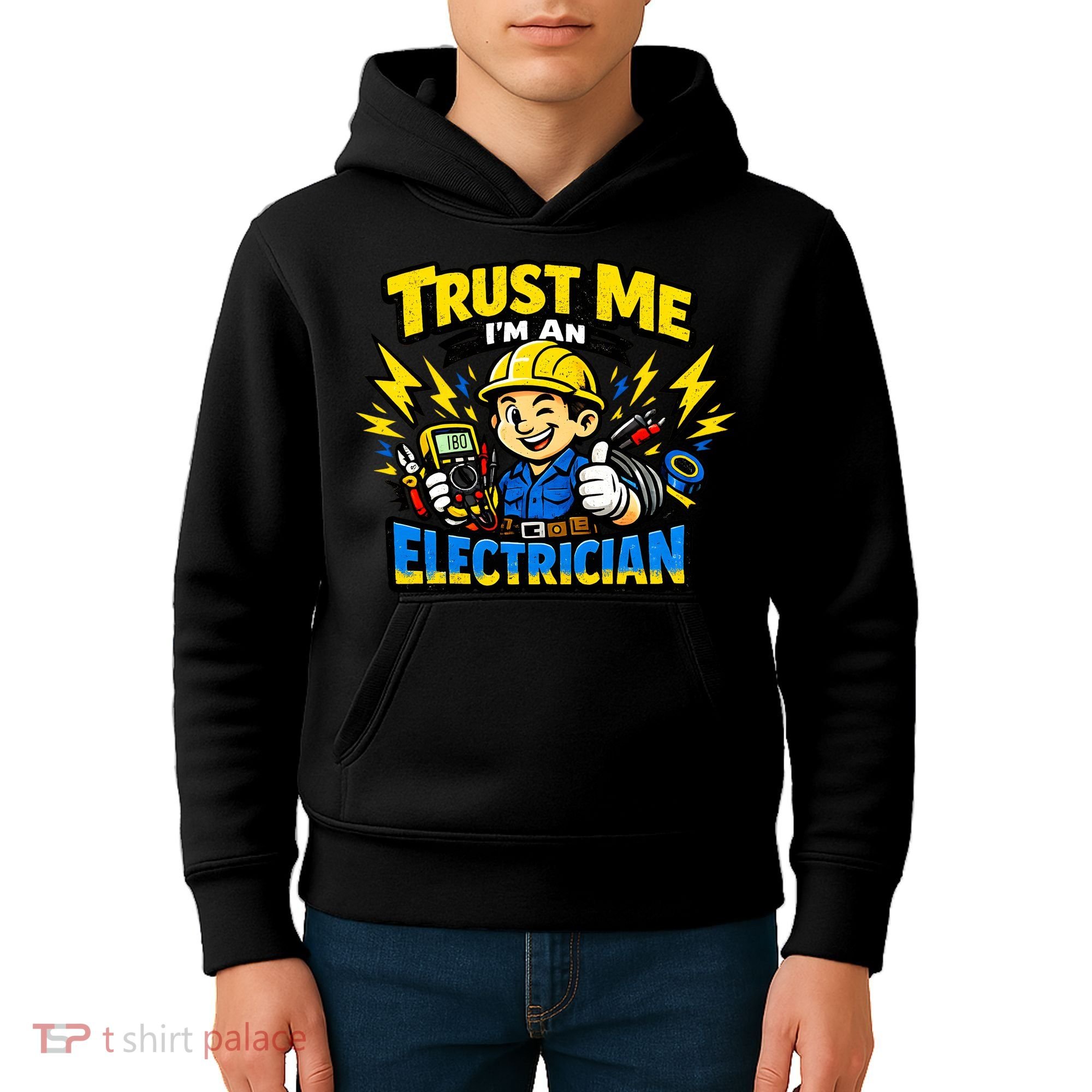 Trust Me I Am An Electrician Kids Hoodie