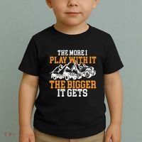 The More I Play With It The Bigger It Gets I Funny Truck Toddler T-Shirt thumb 2