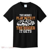 The More I Play With It The Bigger It Gets I Funny Truck Kids T-Shirt thumb 0