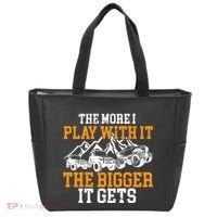 The More I Play With It The Bigger It Gets I Funny Truck Tote Bag thumb 0