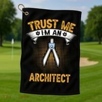 Trust Me IM An Architect Golf Towel thumb 1