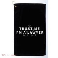 Trust Me IM A Lawyer Funny Attorney Gift Golf Towel thumb 0
