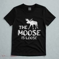 The Moose Is Loose Funny Wildlife Animal Canadian Elk Moose T-Shirt thumb 5