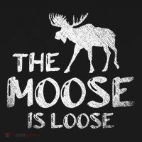 The Moose Is Loose Funny Wildlife Animal Canadian Elk Moose Polo thumb 3