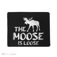The Moose Is Loose Funny Wildlife Animal Canadian Elk Moose Mousepad thumb 0