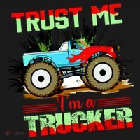 Trust Me I'm A Trucker Monster Truck Ornament thumb 1