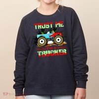 Trust Me I'm A Trucker Monster Truck Women's Sweatshirt thumb 0