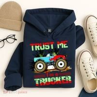 Trust Me I'm A Trucker Monster Truck Hoodie thumb 4