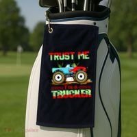 Trust Me I'm A Trucker Monster Truck Golf Towel thumb 2