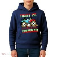 Trust Me I'm A Trucker Monster Truck Kids Hoodie thumb 4