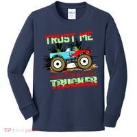 Trust Me I'm A Trucker Monster Truck Kids Long Sleeve Shirt thumb 0