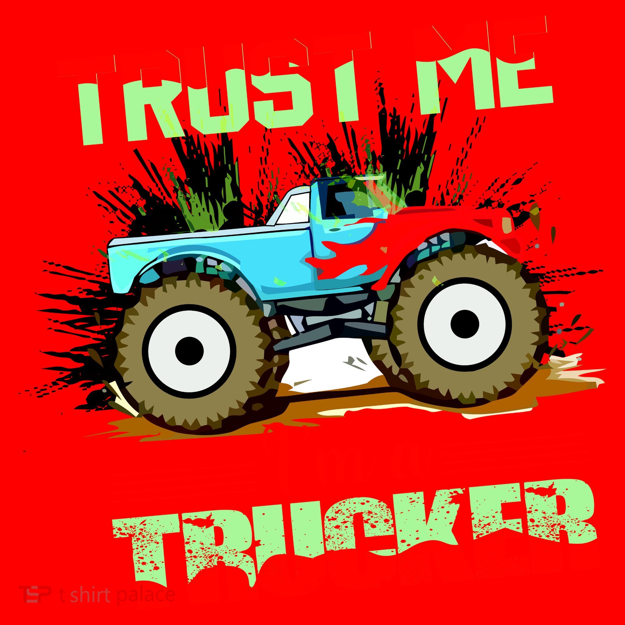 Trust Me I'm A Trucker Monster Truck Santa Hat
