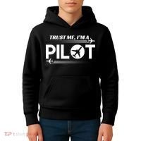 Trust Me, I'm A Pilot Aviation Kids Hoodie thumb 4