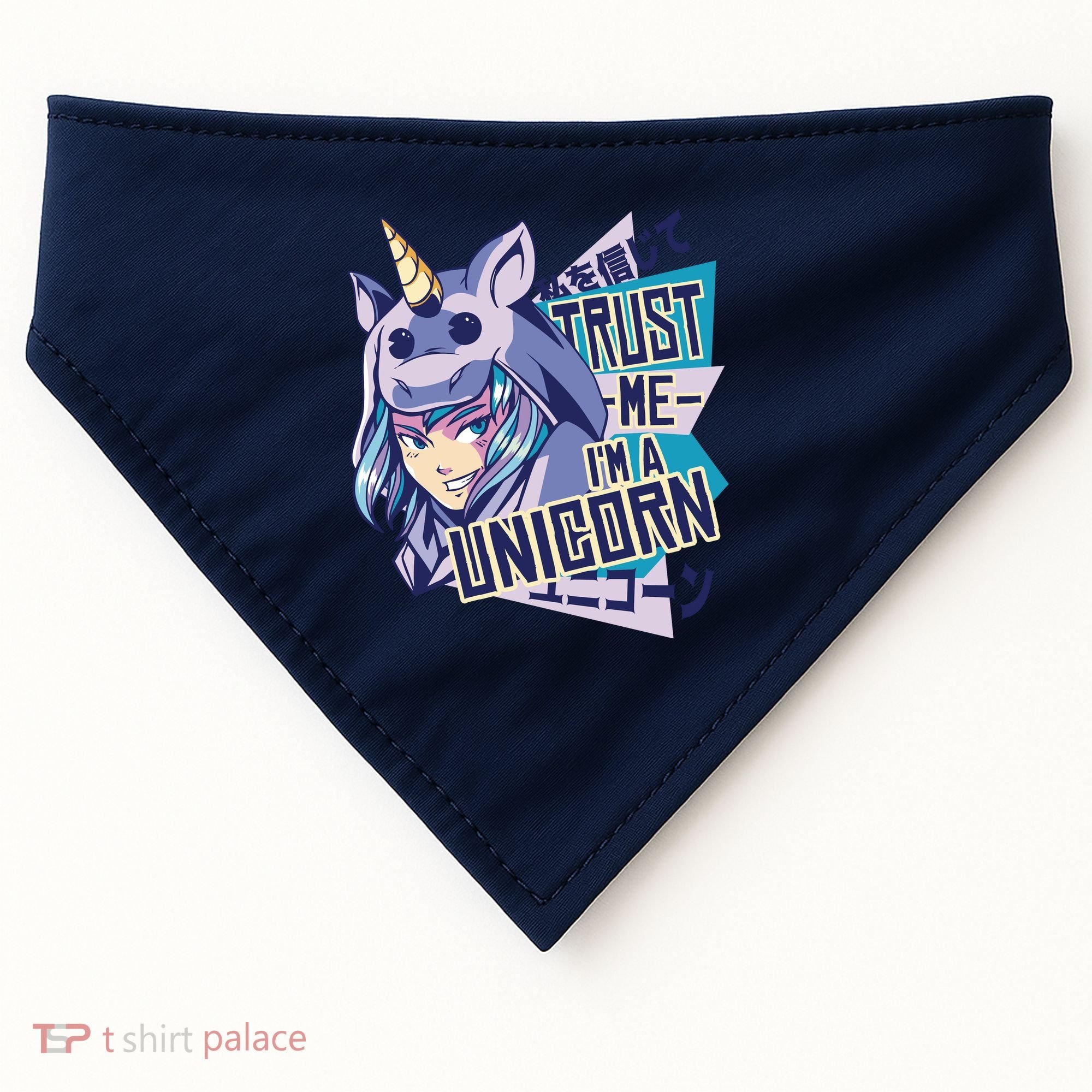 Trust Me I Am A Unicorn USA-Made Doggie Bandana