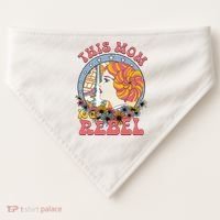 This Mom Is A Rebel Mom Mothers Day USA-Made Doggie Bandana thumb 0