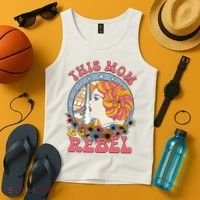 This Mom Is A Rebel Mom Mothers Day Tank Top thumb 4