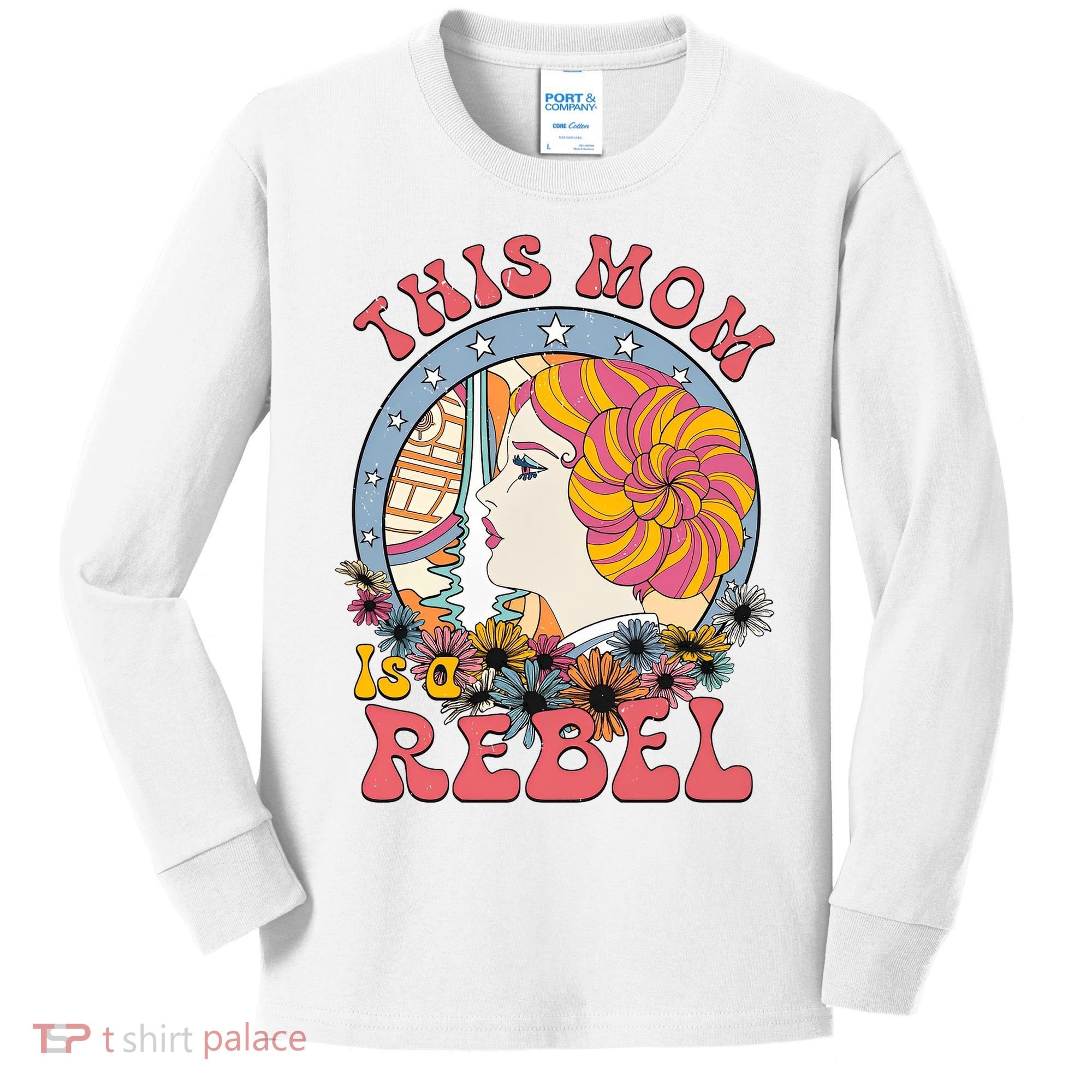 This Mom Is A Rebel Mom Mothers Day Kids Long Sleeve Shirt