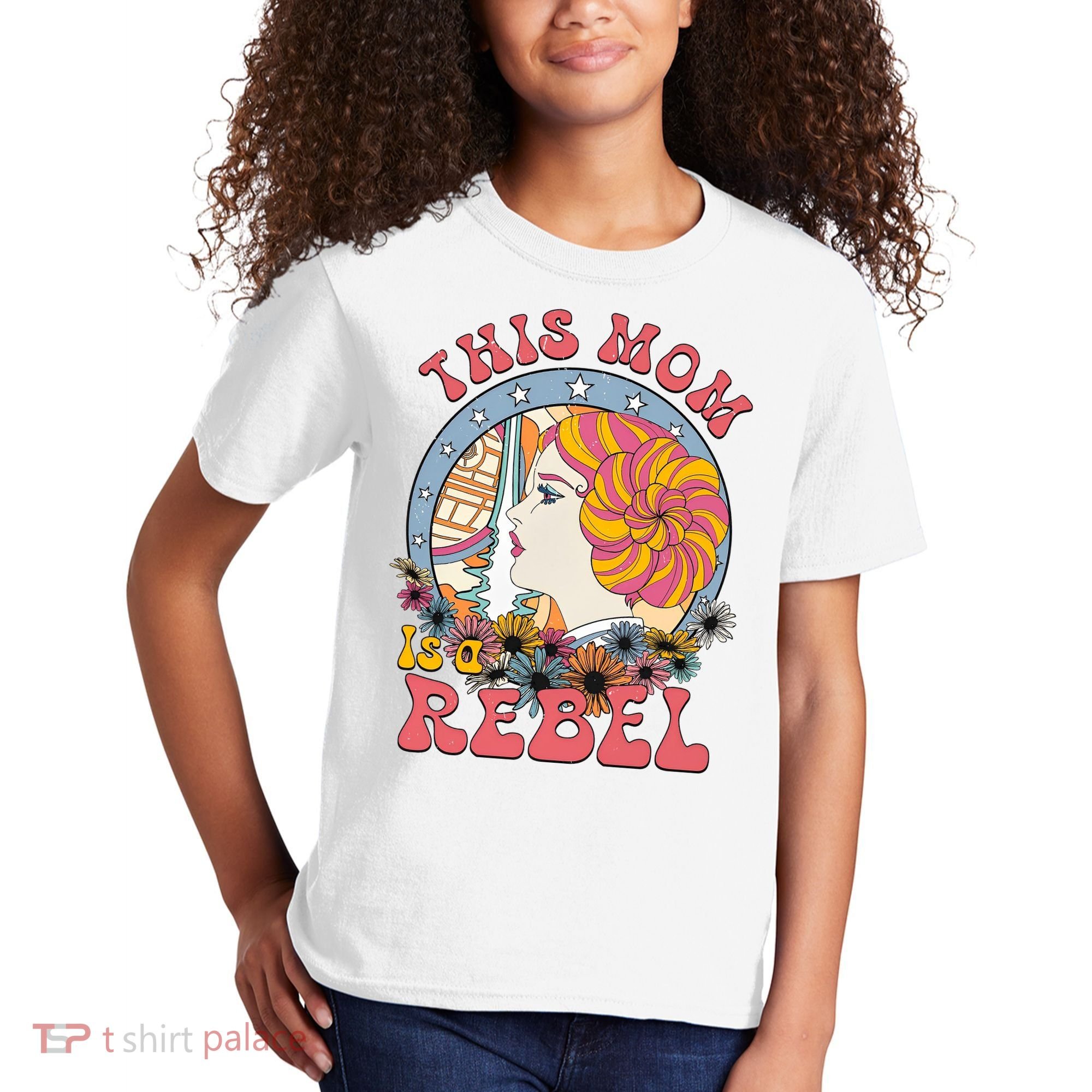 This Mom Is A Rebel Mom Mothers Day Kids T-Shirt