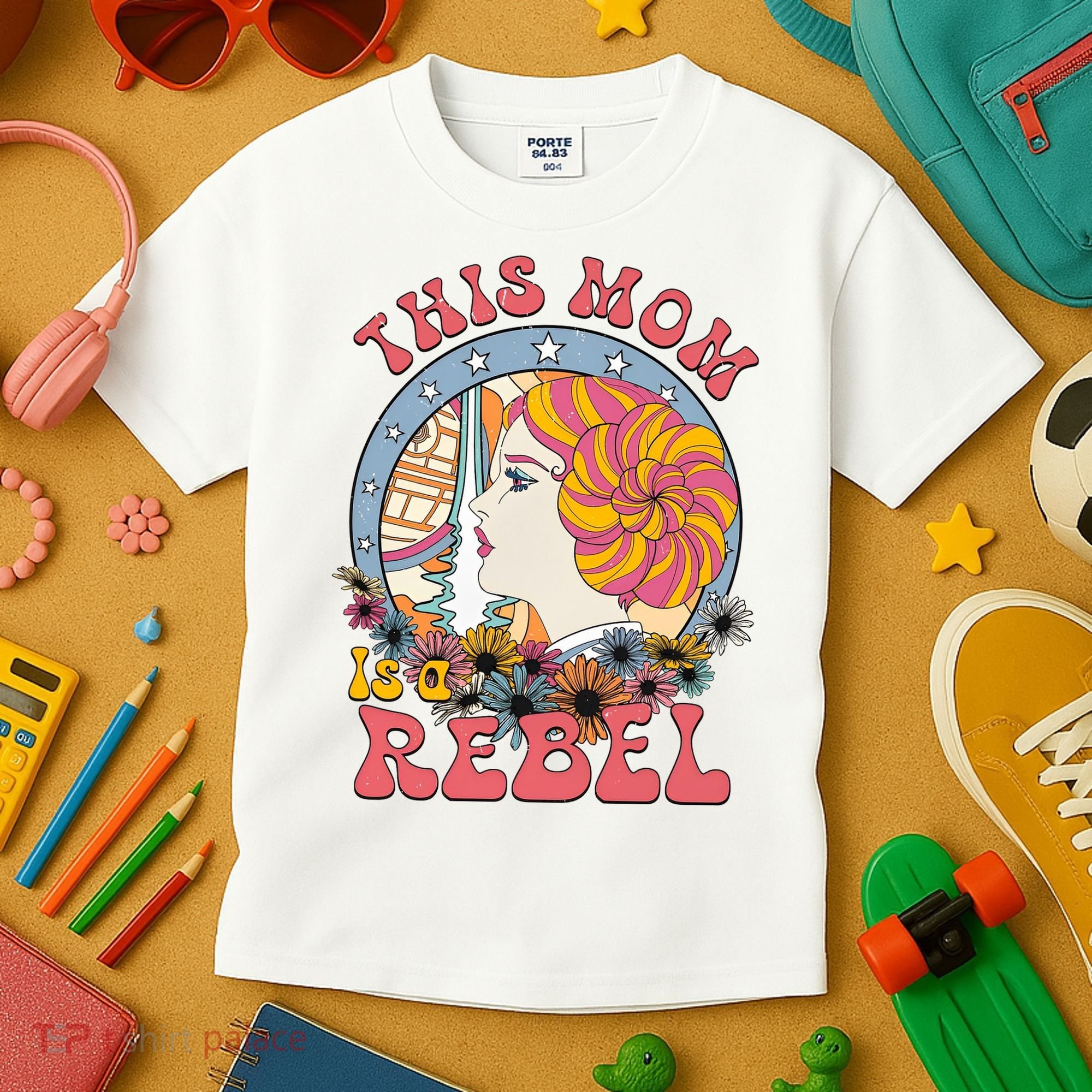 This Mom Is A Rebel Mom Mothers Day Kids T-Shirt
