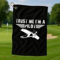 Trust Me Im A Pilot Golf Towel thumb 1