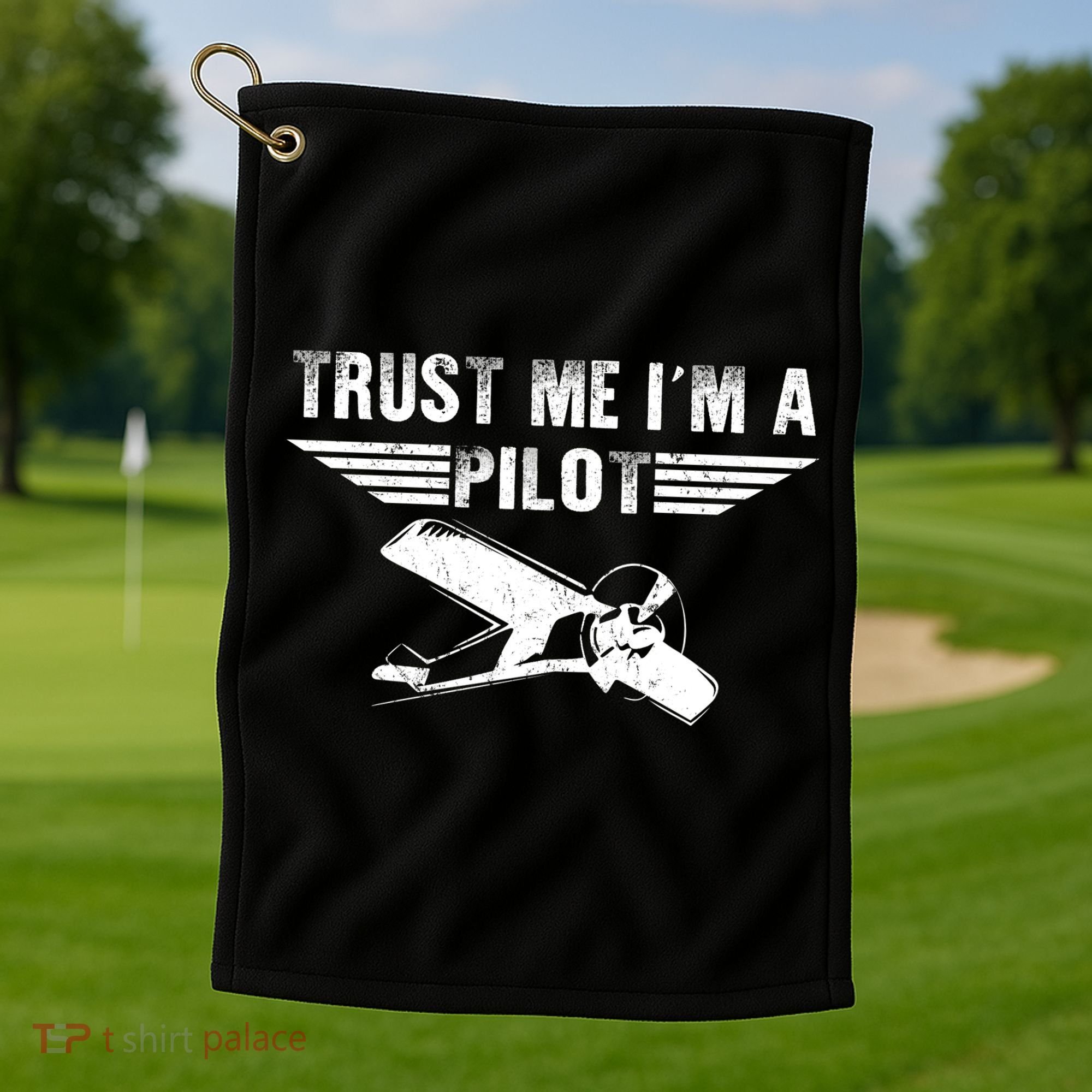 Trust Me Im A Pilot Golf Towel