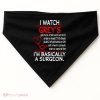 Trust Me I'm Basically A Surgeon Gift Funny Medical Tv Drama Great Gift USA-Made Doggie Bandana thumb 0