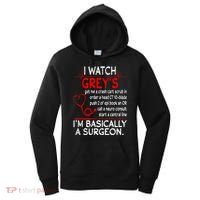 Trust Me I'm Basically A Surgeon Gift Funny Medical Tv Drama Great Gift Women's Hoodie thumb 0