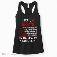 Trust Me I'm Basically A Surgeon Gift Funny Medical Tv Drama Great Gift Women's Tank Top thumb 0