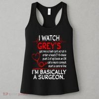 Trust Me I'm Basically A Surgeon Gift Funny Medical Tv Drama Great Gift Women's Tank Top thumb 3
