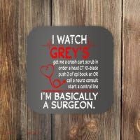 Trust Me I'm Basically A Surgeon Gift Funny Medical Tv Drama Great Gift Coaster thumb 0