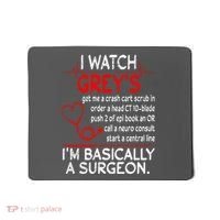 Trust Me I'm Basically A Surgeon Gift Funny Medical Tv Drama Great Gift Mousepad thumb 0