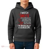 Trust Me I'm Basically A Surgeon Gift Funny Medical Tv Drama Great Gift Kids Hoodie thumb 4
