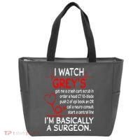 Trust Me I'm Basically A Surgeon Gift Funny Medical Tv Drama Great Gift Tote Bag thumb 0