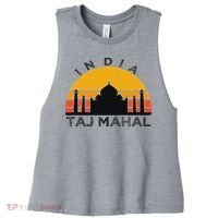 Taj Mahal India Gift Indian Travel Souvenir Women's Racerback Cropped Tank thumb 0
