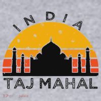 Taj Mahal India Gift Indian Travel Souvenir Women's Racerback Cropped Tank thumb 2