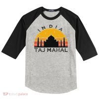 Taj Mahal India Gift Indian Travel Souvenir Raglan Baseball Sleeve Shirt thumb 0