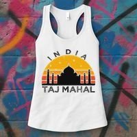 Taj Mahal India Gift Indian Travel Souvenir Women's Tank Top thumb 3