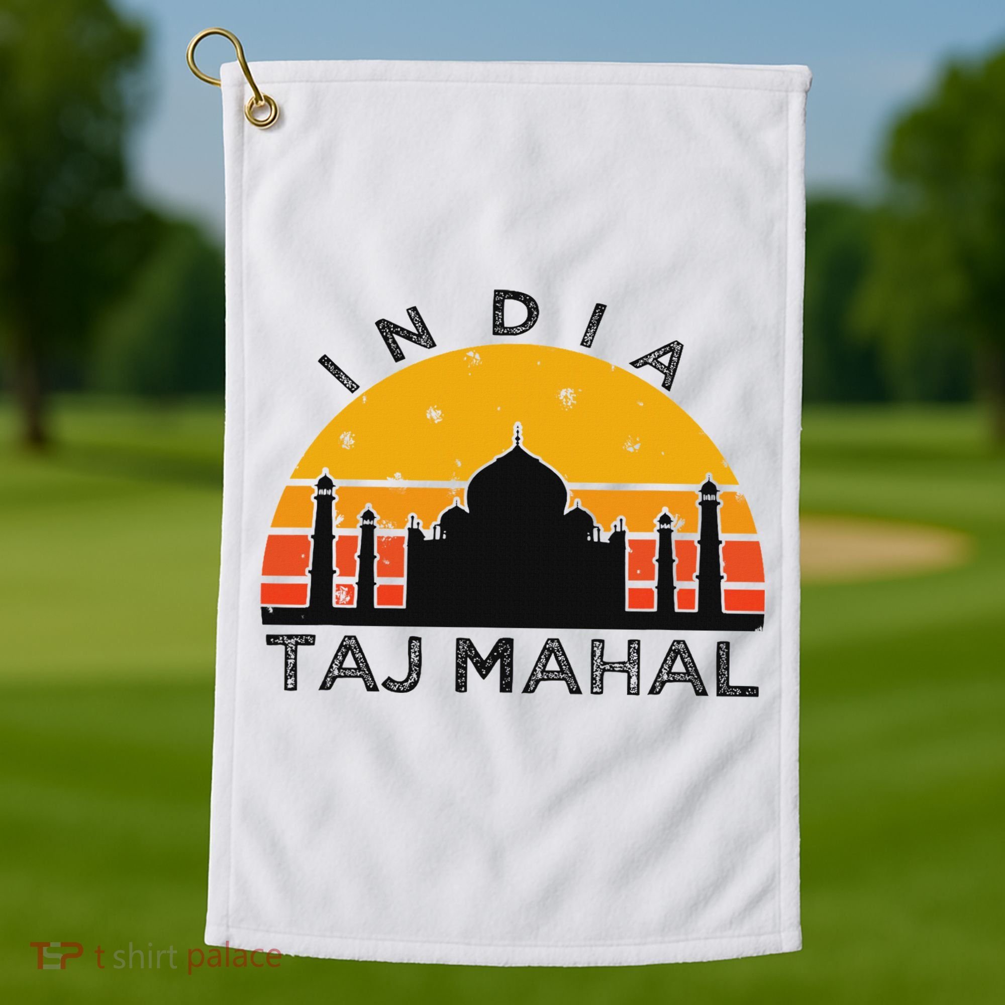 Taj Mahal India Gift Indian Travel Souvenir Golf Towel