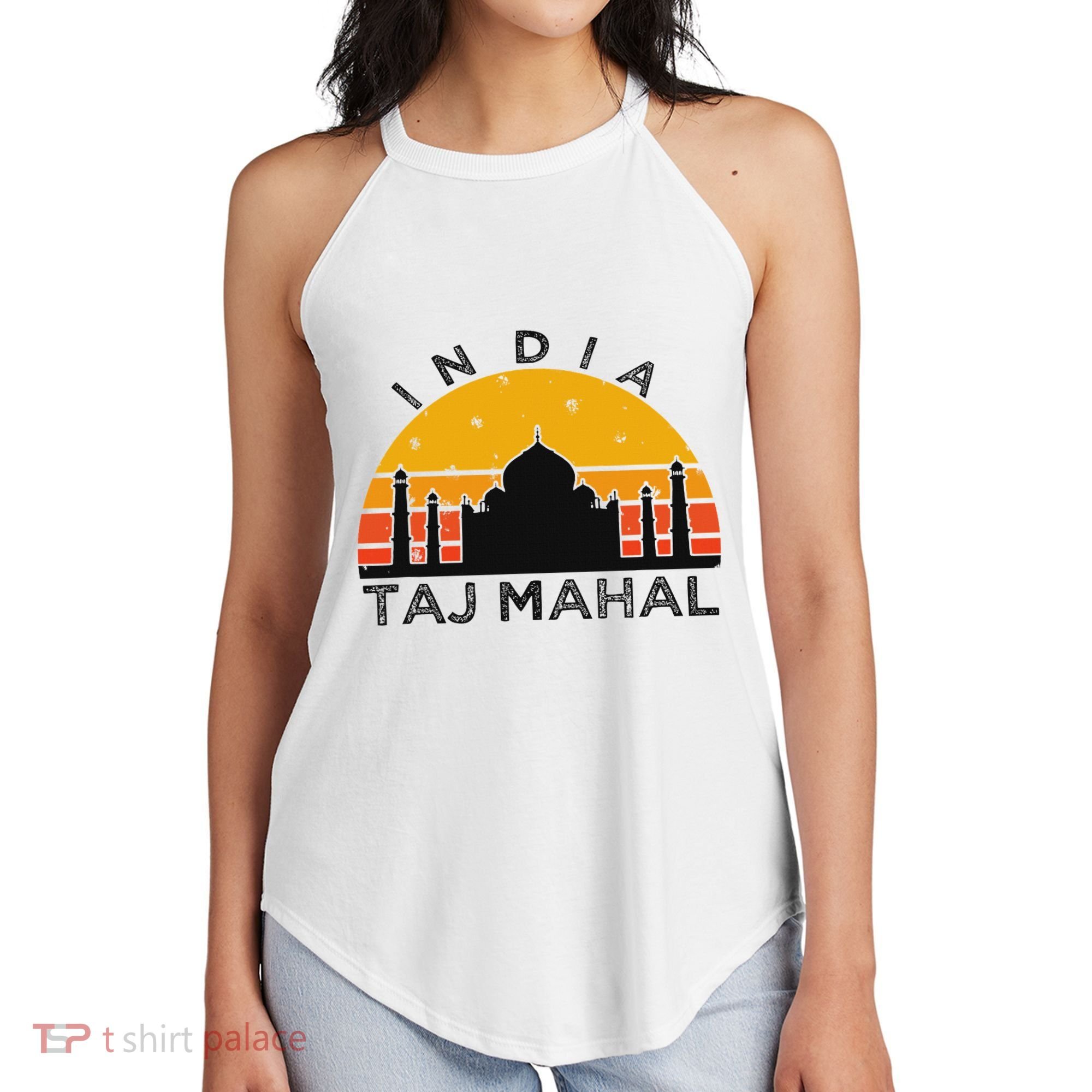 Taj Mahal India Gift Indian Travel Souvenir Women's Perfect Tri Rocker Tank